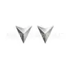 Brincos Triangulares Quadrados Estrela em Liga de Titânio F136 Esculpidos Estéreo Brincos Piercing de Titânio G23 Unhas de Osso da Orelha