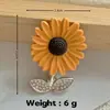 Broche de girasol de pintura de nicho de alta calidad broche de girasol para mujer corsage de traje anti-luz pin de flor para ropa