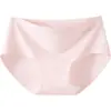 Roupa íntima feminina de algodão puro Classe A, cintura baixa, respirável, antibacteriana, cintura média, sem costura, esportiva, tamanhos grandes, formato triângulo, letras em relevo