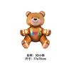 Globo de aluminio con forma de oso 3D para fiestas de cumpleaños infantiles, festivales navideños, globos de aluminio