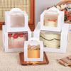 Caja portátil para hornear pasteles con ventana de 4, 6 y 8 pulgadas, con base espesa de mousse, para cumpleaños