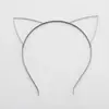 Orelhas de Gato Orelhas de Coelho Coroa Tiara Base de Ferro Tecido de Flanela Pelúcia Luz Eletrônica Fivela de Cabeça Anel de Ferro 5MM Faixa de Cabelo