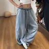 Jeans de pierna ancha con pliegues estilo americano, unisex, corte holgado y relajado, con una caída fluida, adecuados para street dance y danza jazz, pantalones de largo hasta el suelo