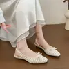 Sandalias con pañuelo para la cabeza de lunares y lazo, temperamento, para mujer, verano 2026, nuevas, súper bonitas, no cansan los pies, sandalias de tacón alto