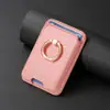 Funda para Teléfono Móvil iPhone 16 Portatarjetas Magnético Magsafe Soporte de Anillo Funda Protectora Apple 15 Pro