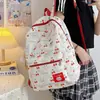 Mochila de Viaje Ligera con Estampado de Cerezas Lindas para Mujer 2025 Nuevo Estilo Universitario Estilo Japonés Mochila para Estudiantes Bolsa Escolar