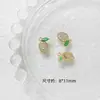 Banho de Ouro Real Cobre Cor Forte Retenção Fruta Romã Limão Abacaxi Morango Pingente Pulseira DIY Colar Acessórios com Contas