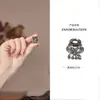 Exquisito Pasador Pequeño de Mariposa con Pedrería de Cristal para Flequillo, Pasador Lateral de Alta Gama, Accesorio para el Cabello de la Frente