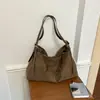2026 Nuevo Bolso Tote Retro de Gamuza para Mujer, Moda, Gran Capacidad, Simple, Casual, para Viajes Diarios, de Hombro Único, Cruzado