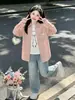 Conjunto de camisa a cuadros estilo coreano para niñas, nuevo atuendo casual holgado de dos piezas para primavera y otoño, ropa de otoño moderna y elegante para niños