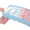 Molde de Hielo de Silicona de 24 Cuadrículas Molde de Hielo Bloque de Hielo Congelador Rápido Caja de Bloque de Hielo Caja de Hielo Cuadrada Hogar con Tapa