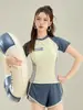 Nuevo traje de baño de aguas termales estilo tankini para mujer, diseño conservador, efecto adelgazante, cubre el abdomen, con diseño de corte recto, apto para piscinas, y un conjunto de dos piezas, ideal para estudiantes y actividades deportivas