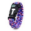 Comercio electrónico transfronterizo Pulsera multifuncional con brújula de pedernal, pulsera trenzada con cuerda de paraguas, pulsera de supervivencia de campo al por mayor