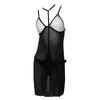 Nueva Lencería Sexy con Abertura Caliente, Transparente, Sexy Camisón de Liga Cubrecaderas de Seda Plateada con Encaje Profundo para Mujer 2947