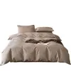 Estilo Nórdico Algodón Puro Tejido Grueso Juego de Cuatro Piezas Textura Retro Jacquard Grande Funda Nórdica de Algodón Puro Estilo Moderno Color Sólido Ropa de Cama