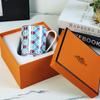 Taza de Porcelana de Hueso Oriental con Logo Impreso, Regalo para Oficina y Hogar, Taza para el Té de la Mañana, Estilo Nórdico, Exclusivamente para Suministro Transfronterizo