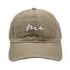 Boné de Baseball Lavado Popular Bordado com Carta 'Me' Transfronteiriço para Homens e Mulheres, Boné de Proteção Solar para Uso Externo