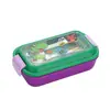 Nueva Caja de Almuerzo de Dibujos Animados Linda con Compartimentos, Caja de Almuerzo para Estudiantes y Niños, Caja de Almuerzo para Cafetería con Cubiertos, Caja de Frutas, Caja Bento