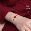 Cinábrio Contas Haoyun Tornozeleira Cordão Vermelho Feminina Benmingnian Pulseira da Paz Pulseira Simples Design de Nicho Estudante Tendência