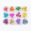Decoración de uñas de pétalos de color tridimensional 36 colores Venta al por mayor de fábrica arte de uñas 12 colores flor seca flor de cristal encaje flor seca