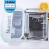 Caixa Bento, Tigela de Vidro de Alto Borossilicato, Segura para Micro-ondas, Lancheira Retangular, Recipiente Doméstico para Conservação de Alimentos