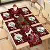 Conjunto de Toalha de Mesa Novo Transfronteiriço Decoração de Mesa para Feriado de Natal Conjunto de Bandeira de Mesa Jogos Americanos Bandeira de Mesa 2026 Amazon