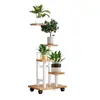Suporte Móvel para Flores de Varanda, Estante de Armazenamento de Ferro para Sala de Estar de Chão, Suporte de Vasos de Flores de Múltiplas Camadas, Prateleira para Plantas Suculentas