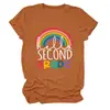 Hola segundo grado Amazon eBay sitio independiente camiseta casual y cómoda para mujer cuello redondo manga corta