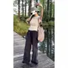 Camiseta de Manga Corta con Puntilla Hueca Negra para Mujer Verano Nuevo Diseño Moda Chica Atrevida Top Corto Ajustado