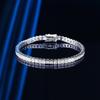 Cadena de tenis de diamantes de circón europea y americana transfronteriza pulsera de alta calidad para hombres y mujeres pulsera hip hop joyería para hombres y mujeres nicho de lujo ligero