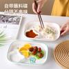 Prato Fofo de Cerâmica Estilo Japonês para Bolinhos com Molheira para Vinagre, Novo Modelo 2022 para Uso Doméstico, Especial para Bolinhos, Lindo Prato Dividido para Café da Manhã