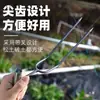 Pá-garfo de Mão com Dois Dentes para Jardinagem, Plantio de Vegetais, Cultivo de Flores, Fertilização, Capina e Afrouxamento do Solo; Garfo de Aço para Preparo do Solo