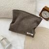 510133 Bolsa de Maquiagem Pequena de Veludo com Estampa Floral Grande Capacidade Bolsa de Higiene Pessoal Portátil Bolsa Interna Embalagem de Viagem Armazenamento