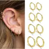Boyi 2026 Amazon Más Vendidos Pendientes de Línea Circular Pendientes de Cobre Unisex Pinzas para Orejas de Moda para el Viaje