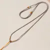 Atacado do Fabricante Corda de Pingente Lanyard para Homens e Mulheres Fivela de Segurança de Ágata de Jade Tecida à Mão Jade Dourado Calcedônia Cera de Abelha