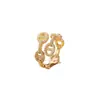 Anillo Popular Exquisito de Nariz de Cerdo con Circonita Super Brillante, Anillo Abierto Ajustable Personalizado de Lujo Discreto para Mujer, Joyería de Alta Gama