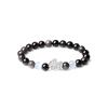Pulsera Valiente de Piedra Ojo de Gato Rosa para Hombres y Mujeres para Pareja Nueva Plata China Obsidiana Pulsera Guoxue Joyería de Moda Nacional Regalo