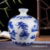 Jarra de Vino de Porcelana Azul y Blanca///Botella de Vino Cerámica Repleta de Joyas Olla de Vino para Hogar y Bodega Lata de Vino Vacía