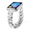 Adequado para Pulseira de Relógio Inteligente Xiaomi 8/9/10Pro Quadrada Pequena com Fivela de Borboleta e Diamantes Pulseira de Relógio Redmi 4/5/6 com Diamantes Flash