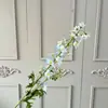 Flores Artificiais de Larkspur com 2 Pontas para Casamento Decoração de Banquete de Noivado Arranjo Floral Arranjo de Flores Jacinto Flores Falsas Flores Artificiais