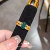 Anel Aberto Cobra Coração Estilo Palácio Retro Acessível Luxo Zircônia Esmeralda Nicho Elegante Joia de Mão de Luxo para Mulheres