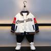 Abrigo de traje de béisbol de otoño para niños 2024 Nuevo estilo occidental Ropa de otoño para bebés Chaqueta para niños Comercio exterior Ropa para niños Moderna