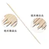 Herramientas para Uñas Artísticas al por Mayor Palitos de Madera Naranja Empujadores de Cutícula de Madera 100 Piezas Palitos de Madera Naranja de Doble Punta en Bolsa Palitos con Pedrería en Stock
