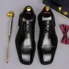 Zapatos de cuero para hombre, cuero genuino, estilo británico, retro, business casual, zapatos formales Derby, zapatos para traje de tres piezas de hombre, zapatos de boda, zapatos de novio