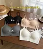 Seda de Morera Algodón Cálido Copa Fija Inalámbrico Sin Costuras Banda Trasera Hermosa Bustier Bandeau Cuello en V Tirante Fino Ropa Interior para Mujer 3023