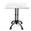 Mesa de Comedor Francesa Restaurante Occidental Mesa de Mármol de Roca Cafetería Tienda de Té con Leche Balcón Jardín Mesa y Silla de Ratán para Exteriores
