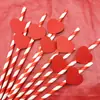 Palito de papel para cartão de celebridade online palito de papel criativo amor palito decorativo descartável biodegradável palito para sobremesa bolo festa