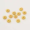 Espaciadores de girasol de cobre de oro real que conservan el color en stock, cuentas espaciadoras de margarita de engranaje metálico, accesorios para joyería DIY, cuentas espaciadoras hechas a mano