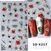 Nuevas pegatinas de uñas transfronterizas ins relieve 5D tridimensional Halloween araña ojo de diablo pegatinas de uñas al por mayor