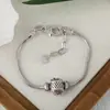 Distrito Lu nuevo cadena de cola de amor de florete chapado en cobre pulsera de circonita incrustada de moda joyería simple fabricantes distribución al por mayor